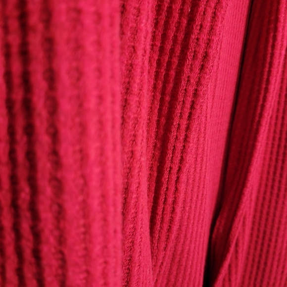 Time and Tru Waffle Weave Open Sweater Red XL 16-18 - Picture 2 of 9